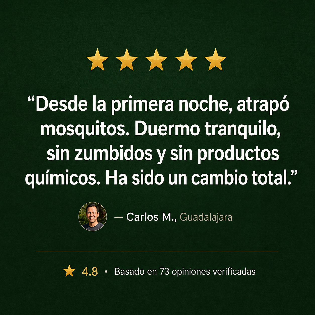 Lámpara Antimosquitos por Succión — Duerme sin que te piquen. Esta noche.